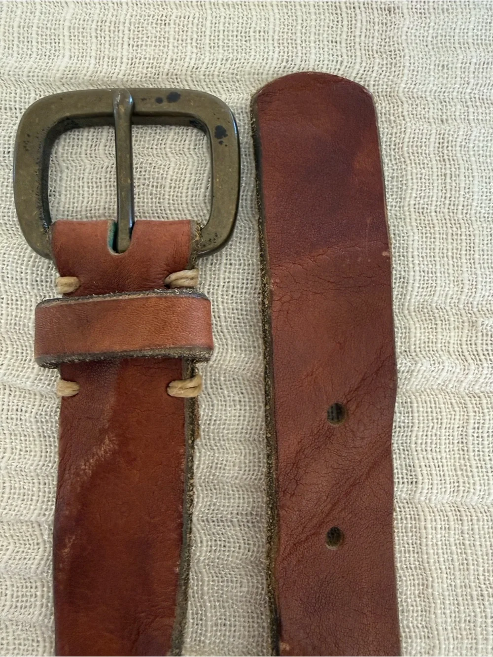 🤎 Rustic J.Crew Genuine Italian  Leather Belt - Size S 🕰️